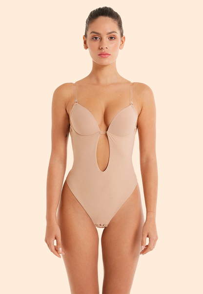 CREAM BACKLESS BODY BRA